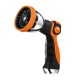 Garden Hose Nozzle Spray Nozzle,10 Hose Metal Duty Watering Patterns Thumb Control On Off Valve, High Pressure Nozzle Sprayer for Watering Plants, Car Wash,Cleaning,Showering Pets