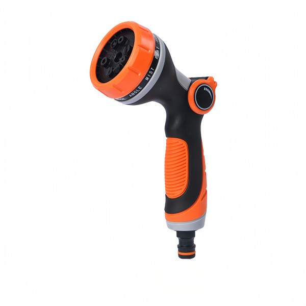 Garden hose nozzle, adjustable with 10 spray patterns | Non-slip high-pressure thumb control hose nozzle, suitable for watering plants and lawns, washing cars, and pet baths