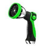 Garden Hose Nozzle Spray Nozzle,10 Hose Metal Duty Watering Patterns Thumb Control On Off Valve, High Pressure Nozzle Sprayer for Watering Plants, Car Wash,Cleaning,Showering Pets