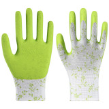 Gardening Work Gloves, Puncture Resistant Latex Coated Garden Gloves for Planting, Weeding & Landscaping