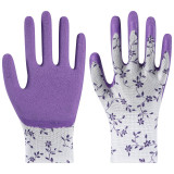 Gardening Work Gloves, Puncture Resistant Latex Coated Garden Gloves for Planting, Weeding & Landscaping