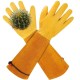 Unisex gardening gloves, thorn-proof long gloves for pruning roses, long leather gardening gloves, heavy-duty arm protection gloves, weeding and yard planting work gloves, best gardening gift