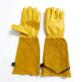Unisex gardening gloves, thorn-proof long gloves for pruning roses, long leather gardening gloves, heavy-duty arm protection gloves, weeding and yard planting work gloves, best gardening gift
