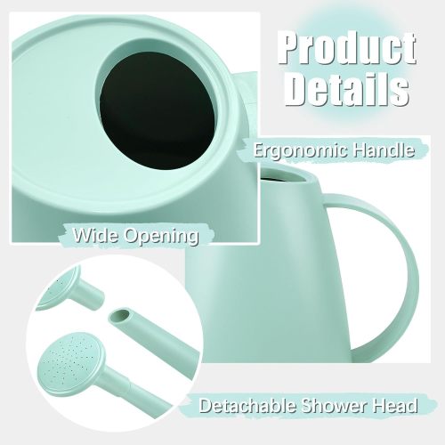 1.8L Watering Can, Small Watering Can for Indoor Plants with Long Spout Long Spout Water Can, Detachable Shower Head, Small Plastic, Indoor Plants, Houseplants, Garden Flowers, Approx. 0.5 gallon