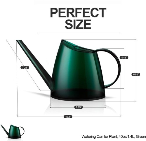 Small Indoor Plant Watering Can, Long Spout, 1.4L, Splash-Proof Long Spout, Suitable for 5 Potted Plants, Ergonomic Handle, Precise Control, Stylish Nordic Decor