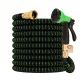 8-function nozzle hose, lightweight and retractable garden hose, tangle-free, 3/4 inch solid brass fittings, double-layer latex core - black and green
