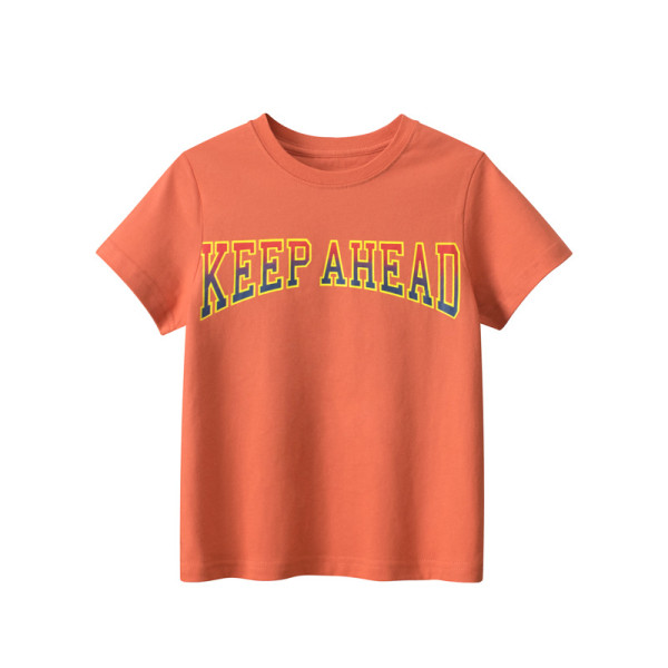 2023 New Summer Cotton Short Sleeves Orange #R01