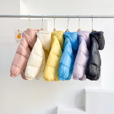 Kids cotton jacket thickening Blue #001