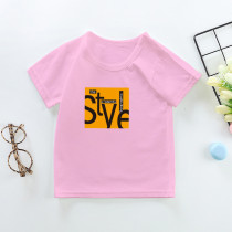 2023 New Summer Cotton Short Sleeves Pink#Cz01