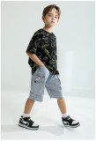 New Summer Boys' Cotton Short Sleeves Black