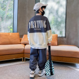2023 New Boys' Black White Autumn Set #A006