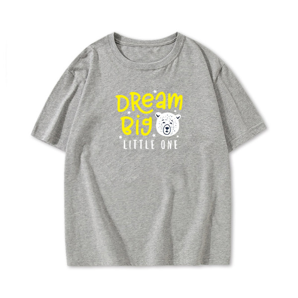2023 New Summer Boys' Cotton Short Sleeves Grey #T04