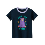 2023 New Summer Cotton Short Sleeves Royal Blue #R02