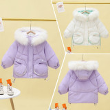 Kids cotton jacket thickening
