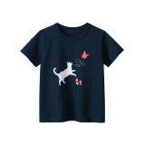 2023 New Summer Cotton Short Sleeves Royal Blue #R01
