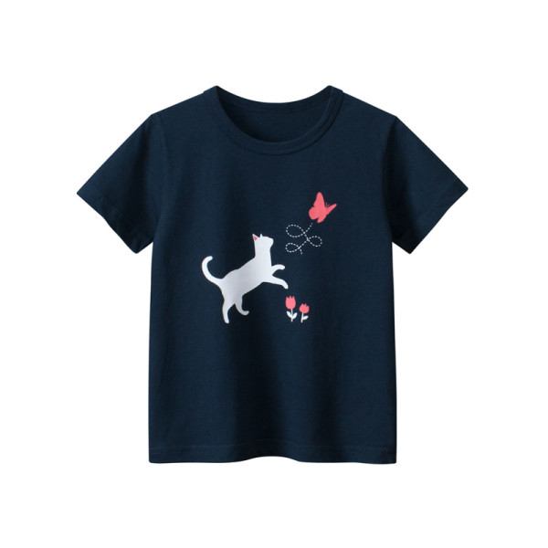 2023 New Summer Cotton Short Sleeves Royal Blue #R01