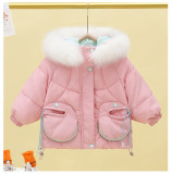 Kids cotton jacket thickening