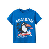 2023 New Summer Cotton Short Sleeves Blue #R01