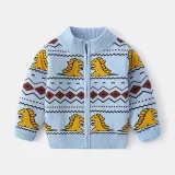 2023 Autumn Boys' Sweater Cardigan Cartoon