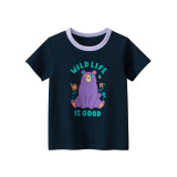 2023 New Summer Cotton Short Sleeves Royal Blue #R02