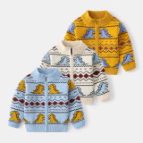 2023 Autumn Boys' Sweater Cardigan Cartoon