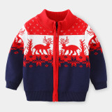 2023 Autumn Boys' Sweater Cardigan Cartoon