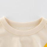 2023 New Summer Cotton Short Sleeves Khaki White #R01