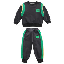 2023 New Boys' Black Autumn Set #A008