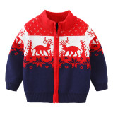 2023 Autumn Boys' Sweater Cardigan Cartoon