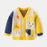 2023 Autumn Boys' Sweater Cardigan Cartoon