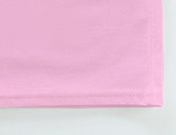 2023 New Summer Cotton Short Sleeves Pink#Cz01