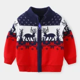 2023 Autumn Boys' Sweater Cardigan Cartoon