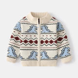2023 Autumn Boys' Sweater Cardigan Cartoon