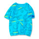 New Summer Boys' Cotton Short Sleeves Blue #CE01