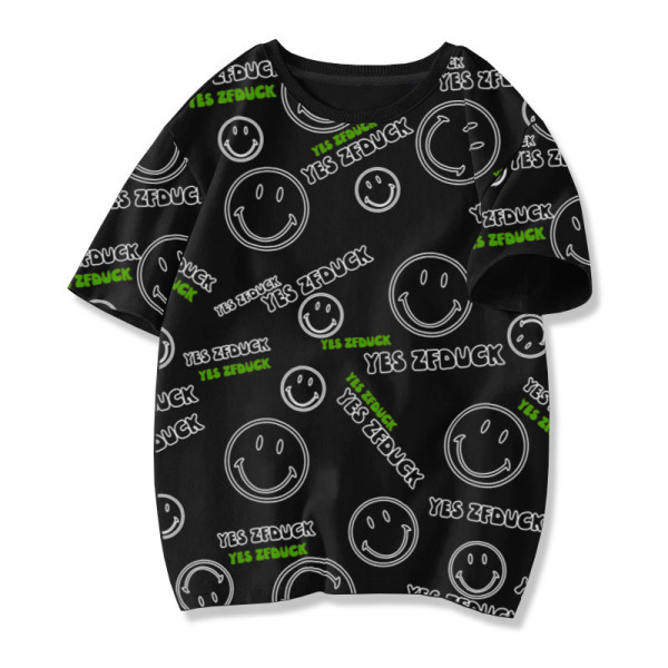 New Summer Boys' Cotton Short Sleeves Black