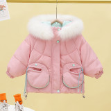 Kids cotton jacket thickening