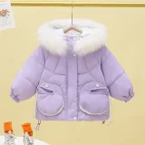 Kids cotton jacket thickening