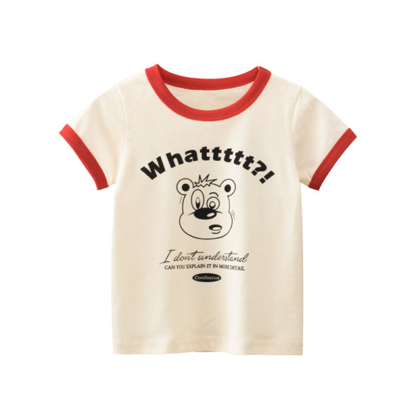 2023 New Summer Cotton Short Sleeves Khaki #W01