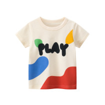 2023 New Summer Cotton Short Sleeves Khaki White #R01