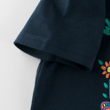 2023 New Summer Cotton Short Sleeves Royal Blue #R02