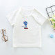 New Summer Cotton Short Sleeves White # T003