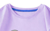New Summer Cotton Short Sleeves Purple