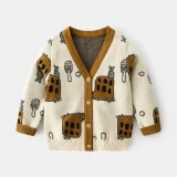 2023 Autumn Boys' Sweater Cardigan Cartoon