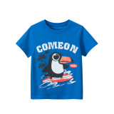 2023 New Summer Cotton Short Sleeves Blue #R01