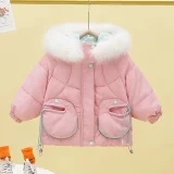 Kids cotton jacket thickening