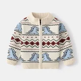 2023 Autumn Boys' Sweater Cardigan Cartoon