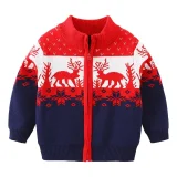 2023 Autumn Boys' Sweater Cardigan Cartoon