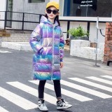 Children's Down jacket medium length #C001