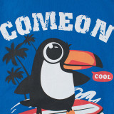 2023 New Summer Cotton Short Sleeves Blue #R01