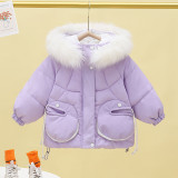 Kids cotton jacket thickening